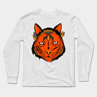 Orangrey Mystical Tribal Cat Long Sleeve T-Shirt